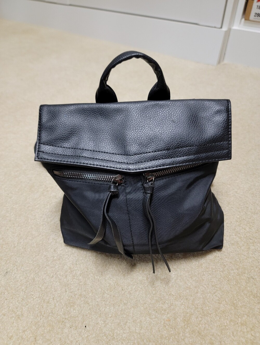Botkier New York Black Backpack with Zipper Front